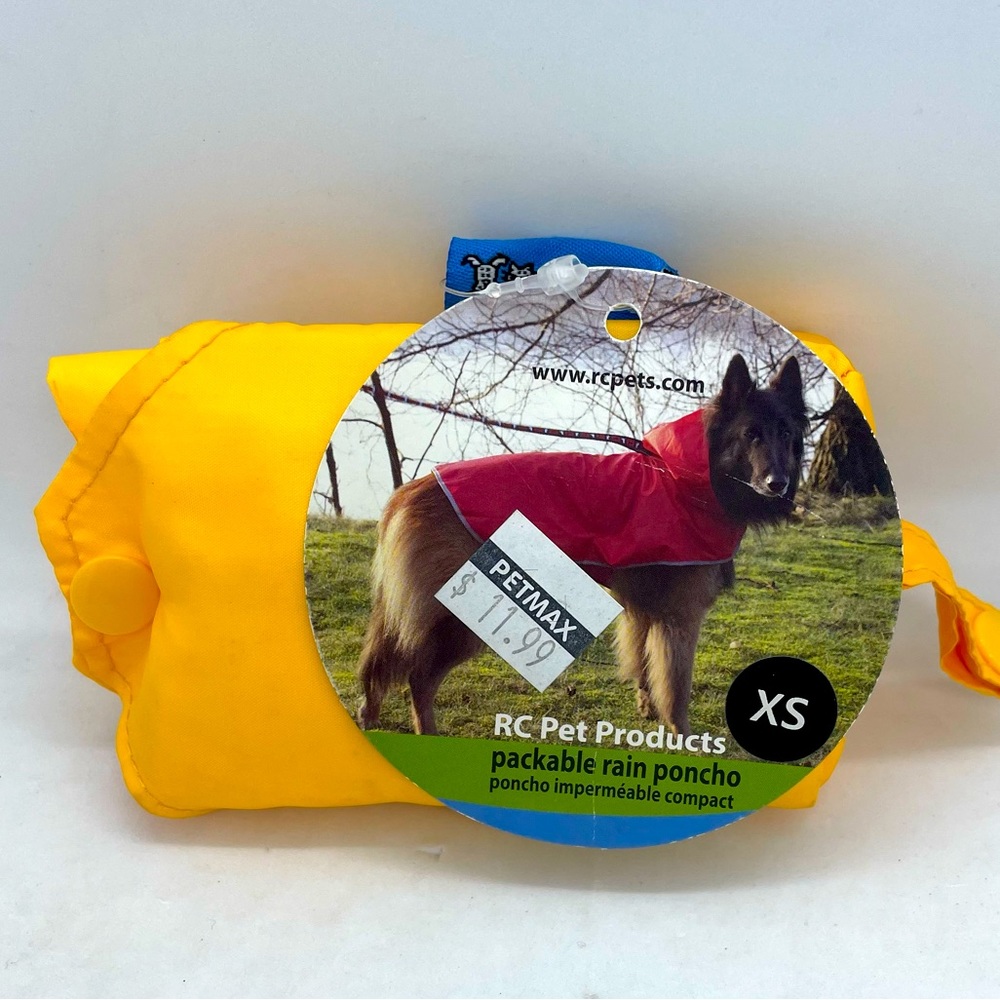 RC Pet Packable rain poncho size XS
